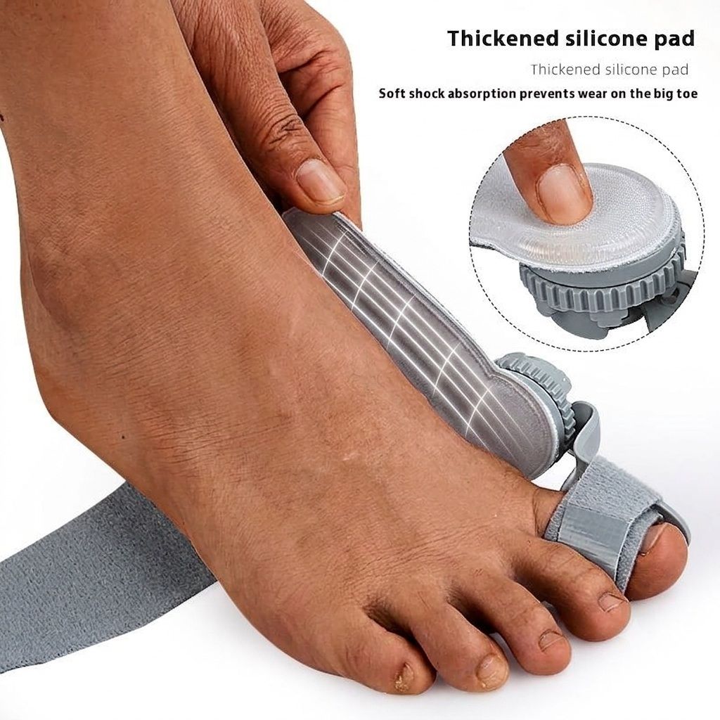 Thickened silicone pad that cushions the big toe joint